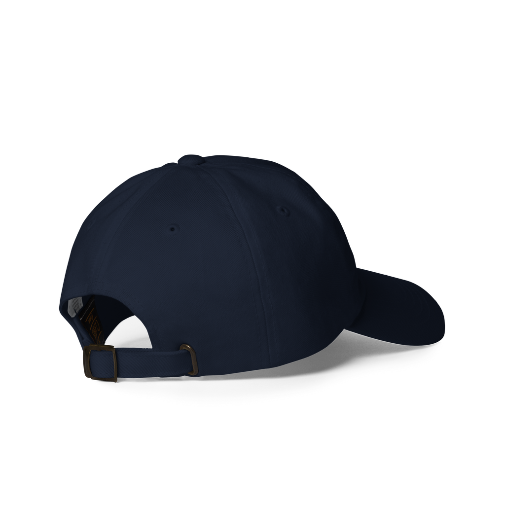 Into the BearsBamboozle Cap in Navy, schräg von hinten – Merch zum Chicago-Bears-Podcast der Footballerei