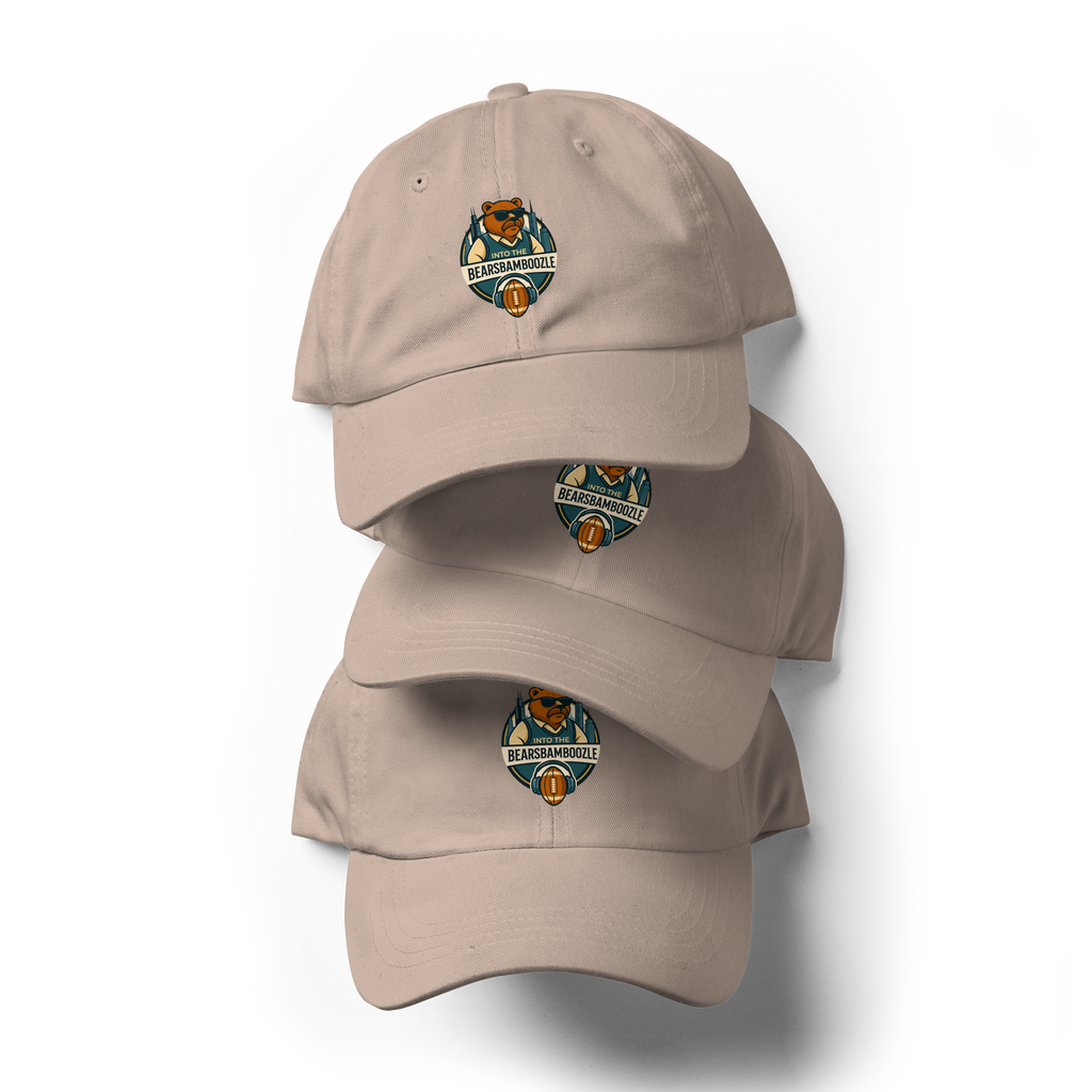 Into the BearsBamboozle Cap in Stein, Vorderansicht – Merch zum Chicago-Bears-Podcast der Footballerei