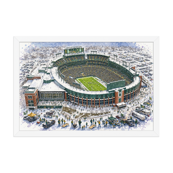 Green Bay - Stadionposter (gerahmt)