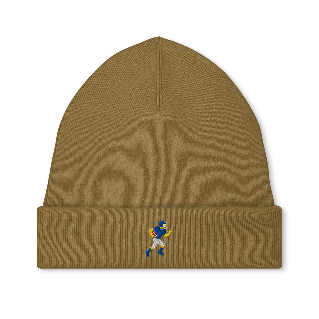 Runner-Icon Strickmütze (gestickt) von Footballerei in Bronze