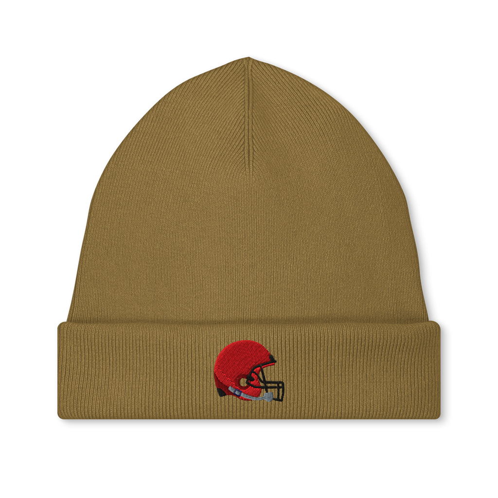 Helm-Icon Strickmütze (gestickt) von Footballerei in Bronze