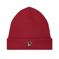 Runner-Icon Strickmütze (gestickt) von Footballerei in Passionate Red