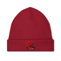 Helm-Icon Strickmütze (gestickt) von Footballerei in Passionate Red