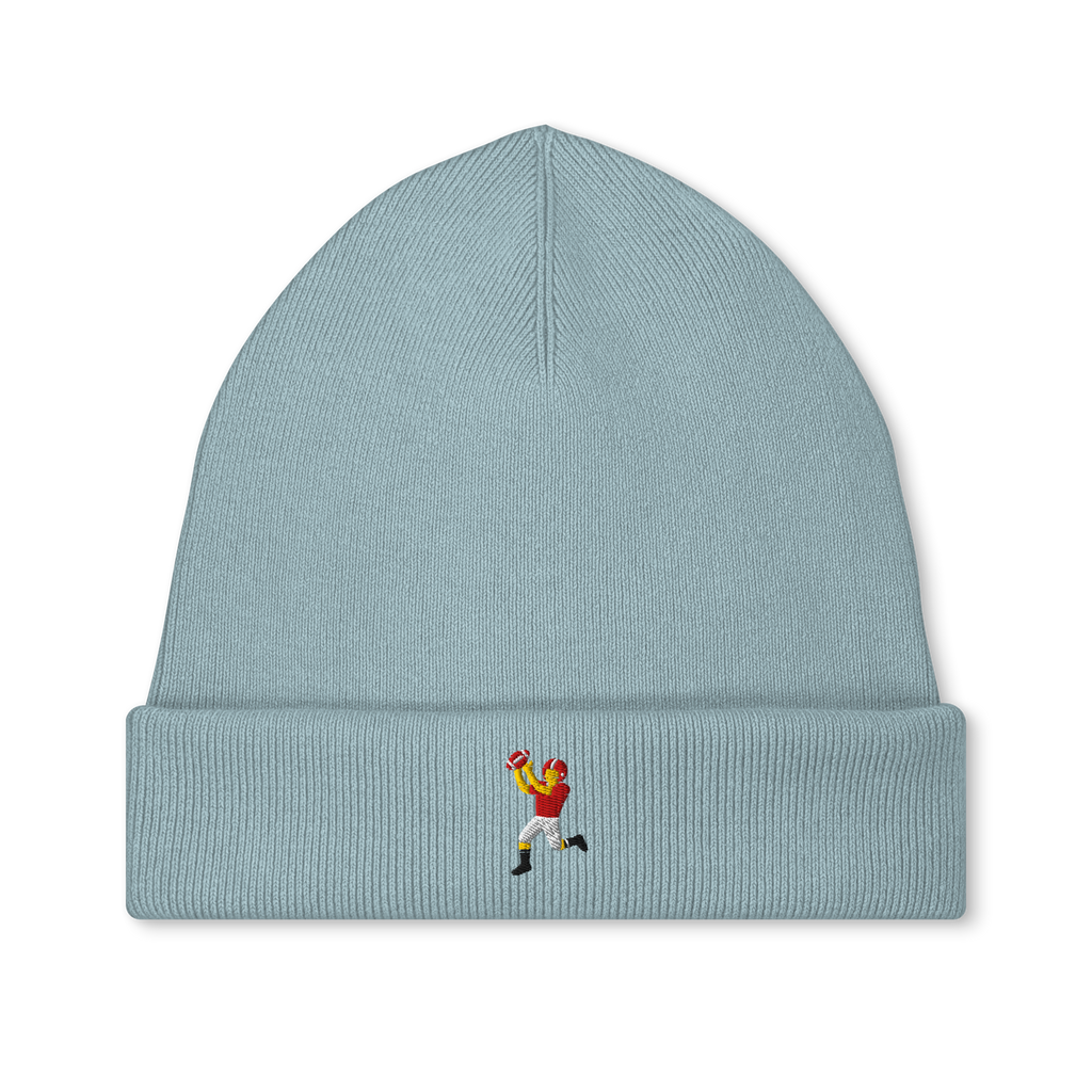 Catch-Icon Strickmütze (gestickt) von Footballerei in Pebble Blue