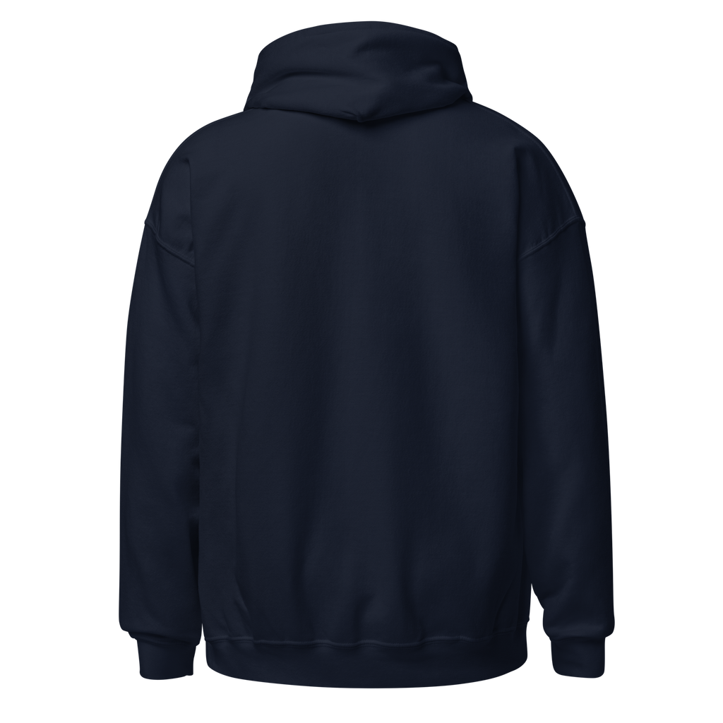Into the BearsBamboozle Hoodie in Navy, Rückansicht – Merch zum Chicago-Bears-Podcast der Footballerei