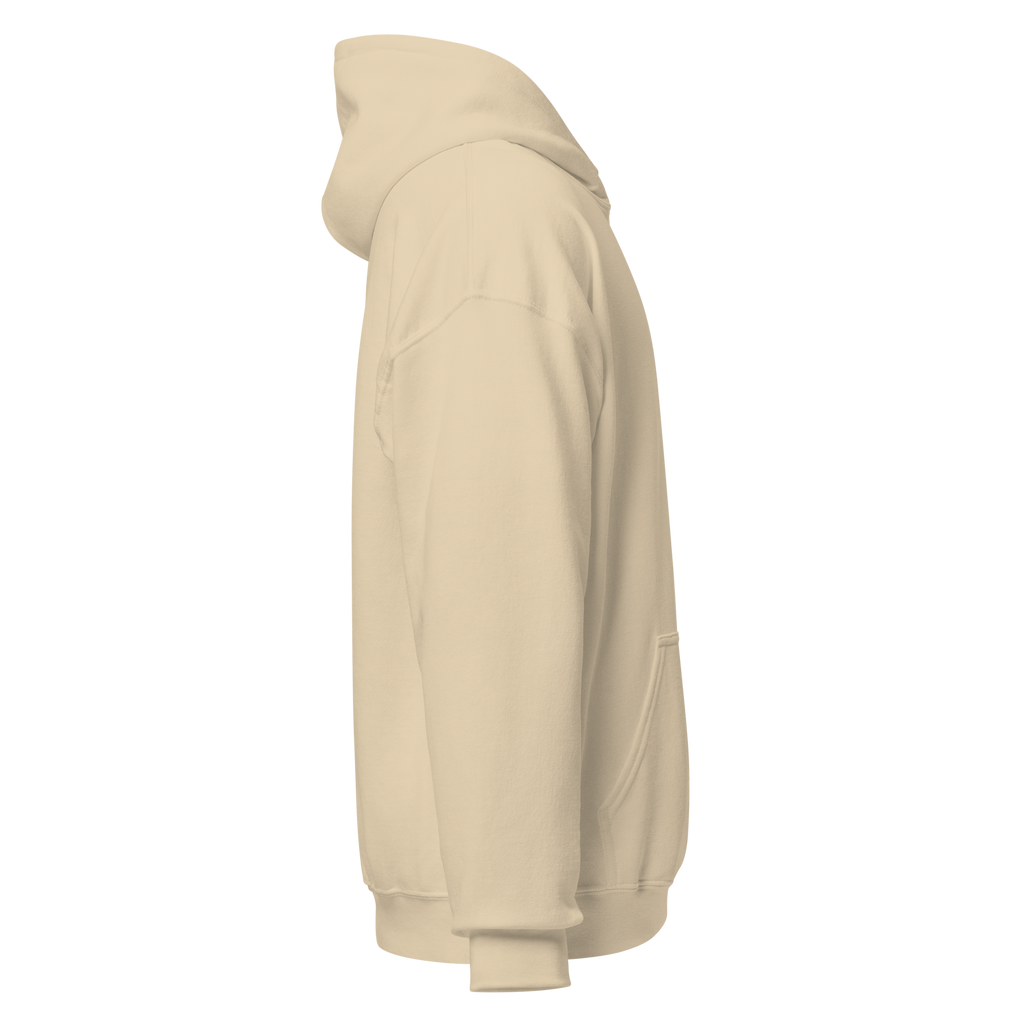 Into the BearsBamboozle Hoodie in Sand, Seitenansicht rechts – Merch zum Chicago-Bears-Podcast der Footballerei