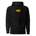 Das-Kingdom-Hoodie in Schwarz mit gelber Krone
